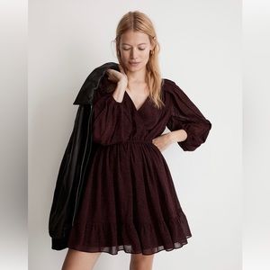 Madewell Georgette Faux-Wrap Mini Dress